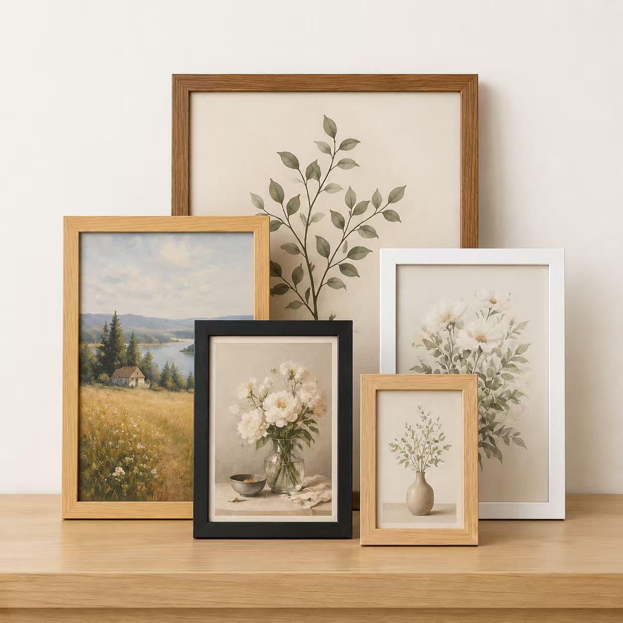 Minimalist Wooden Photo Frame Large Size Puzzle Display Stand Photo Wall 6 8 10 A3 A4 Inch Picture Frame Wall-Mounted Factory Direct