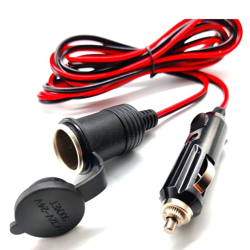 Shengshitong-Cigarette lighter plug cable with light Car cigarette lighter injection molded female socket with dust cover cable