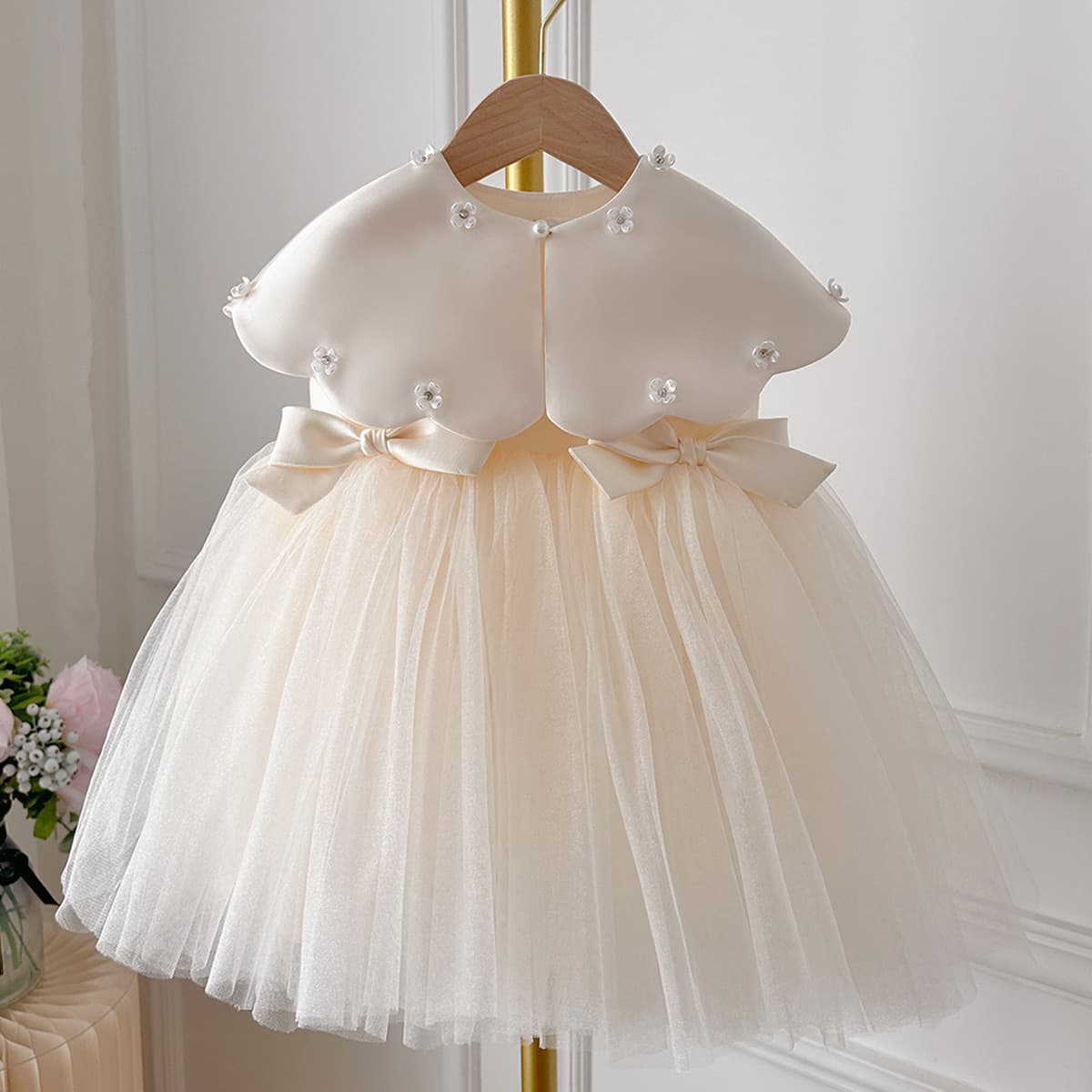 Baby Girl Birthday Tutu Dress 2026 Spring New Children's First Birthday Princess Dress with Cape Toddler Party Gown Wholesale