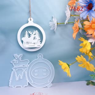 Christmas Hanging Plaster Mold, DIY Interlocking Christmas Reindeer Ornament, Holiday Gift Ambiance Plaster Mold