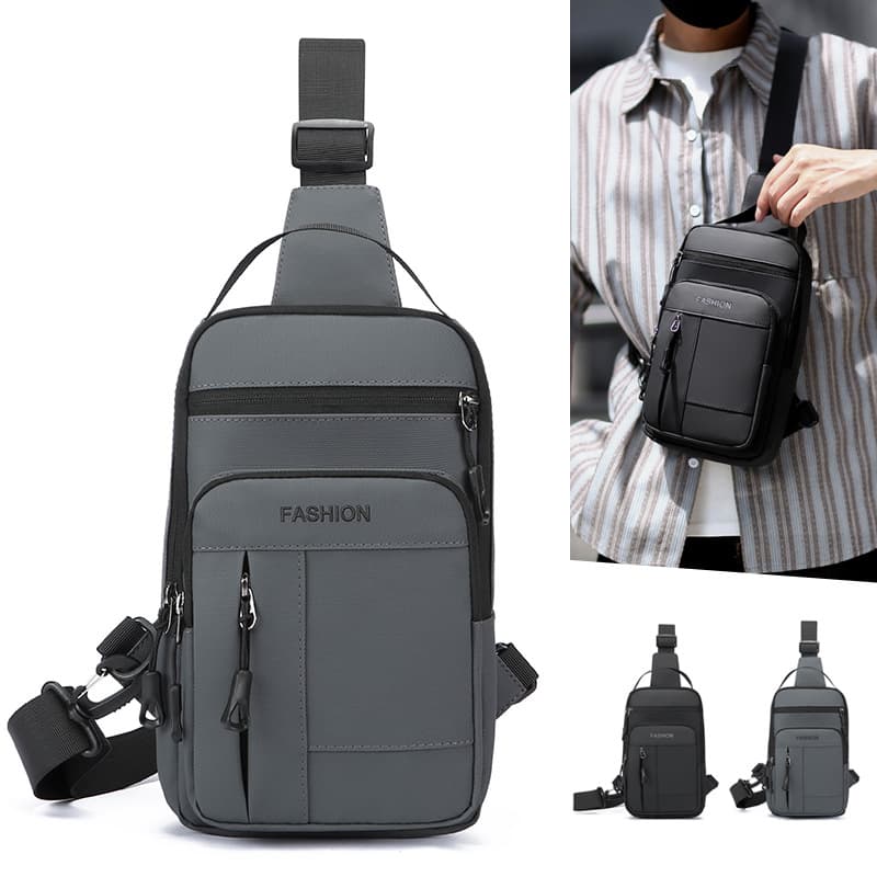 Cross-border foreign trade new men's chest bag outdoor cycling sports small shoulder bag simple and versatile mobile phone shoulder crossbody bag