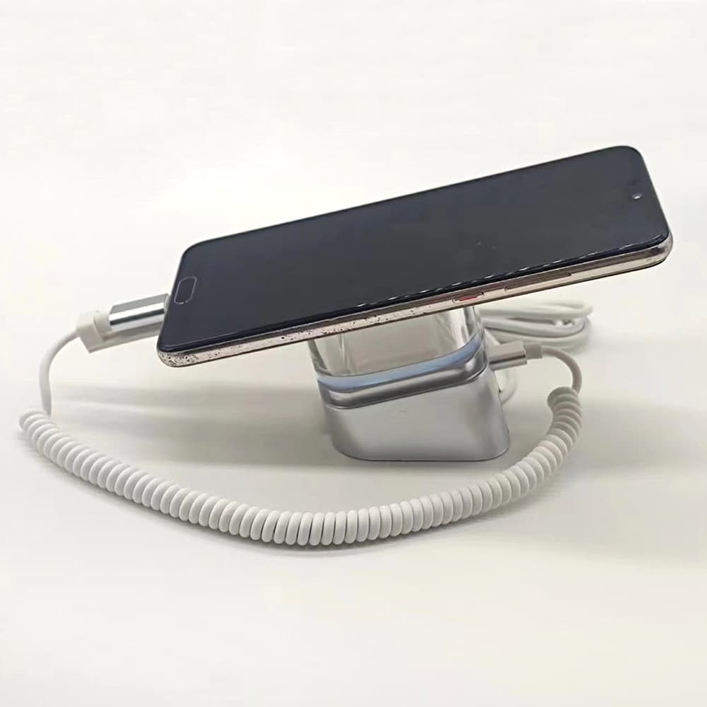 Phone Anti-Theft Display Stand with Safety Alarm and Charging Function for Exhibitions, Fairs, Shops