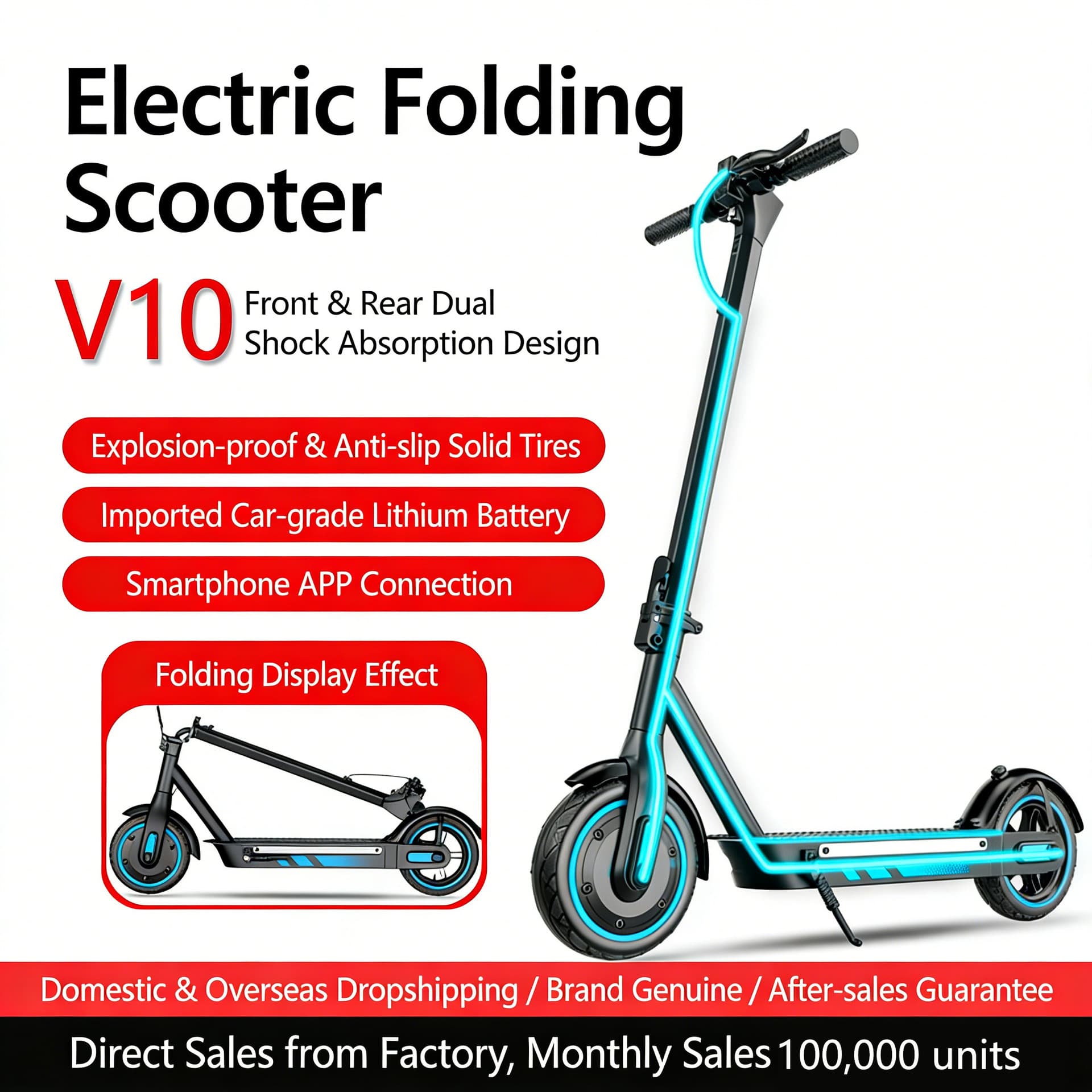 Adult Electric Scooter, Standing, Foldable, Lightweight, Portable, Mini Two-Wheel Electric Scooter for Men and Women