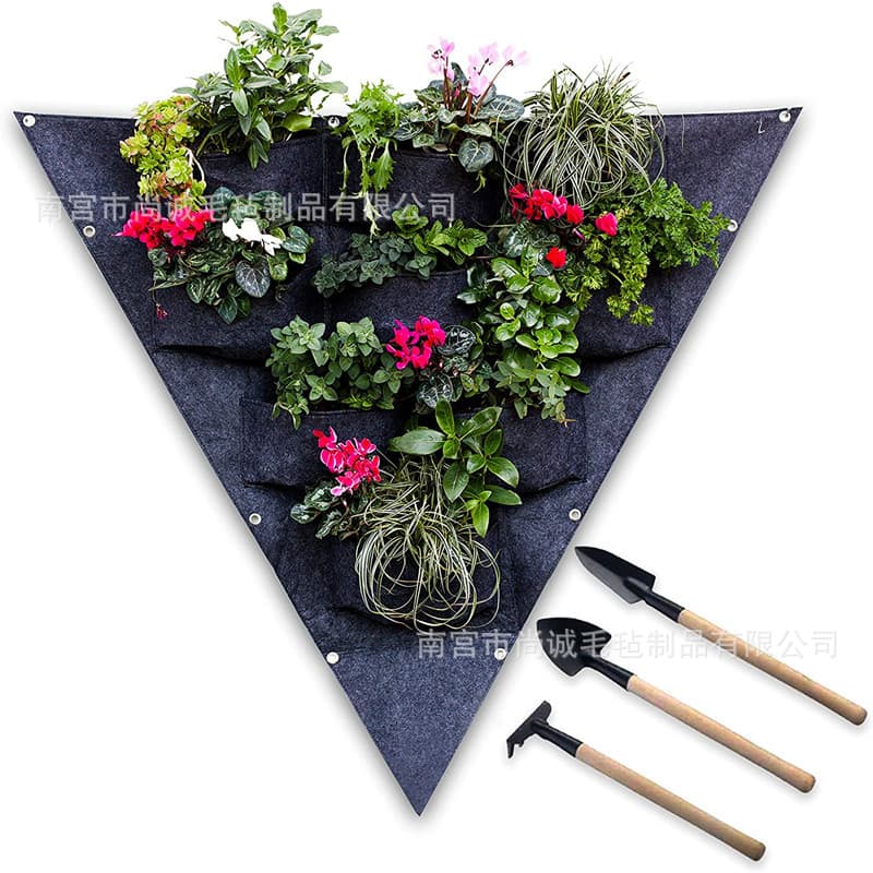Felt Plant Wall Bag Planting Pocket Wall-Mounted Plant Bag Flower Growth Bag