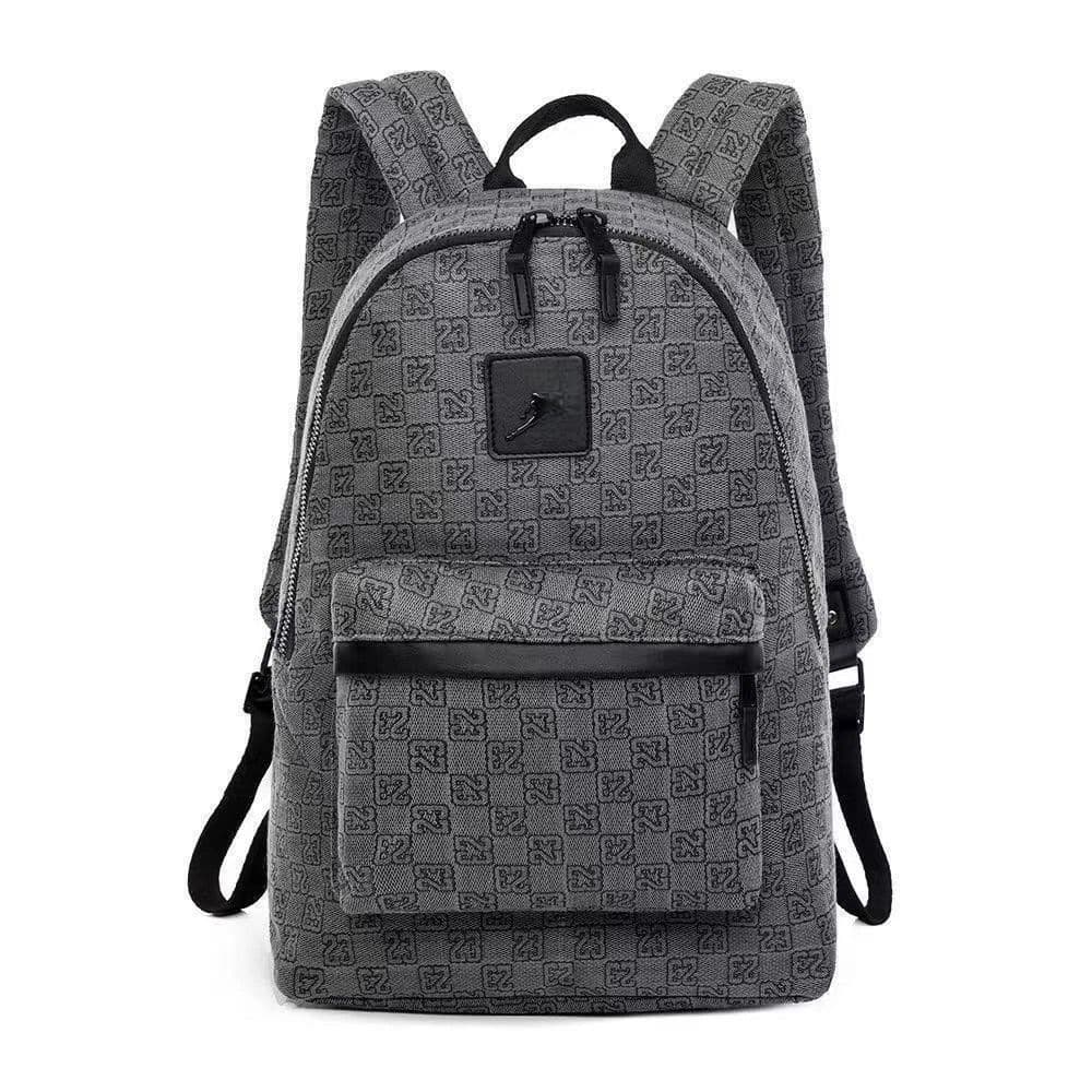 Air Jordan Backpack AJ Double Shoulder Bag American Style Student Bag No. 23 Checkerboard Pattern Unisex Large Capacity Sports Travel Backpack