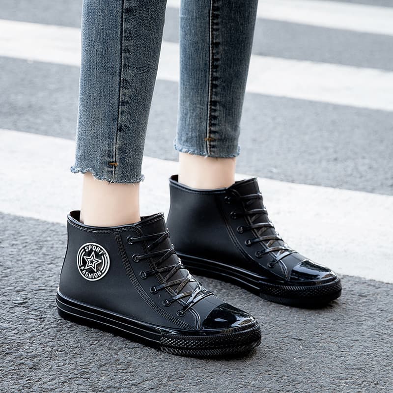 Women's waterproof rain boots wholesale, rain boots, student non-slip rubber shoes, adult water boots, short-top fashion work shoes, foreign trade.