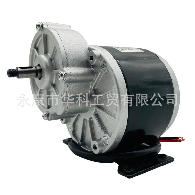 Lingying 12V 250W Brushed Geared Motor MY1016Z2 Unite Equivalent Long Shaft with Foot, Suitable for Rubber Wheel