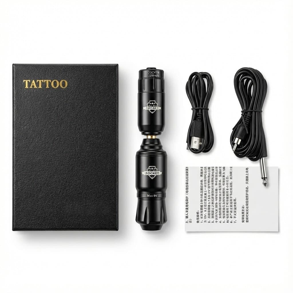 Export-only wireless and wired dual-use rocket tattoo machine with lithium battery ROCKET TATTOO MACHINE