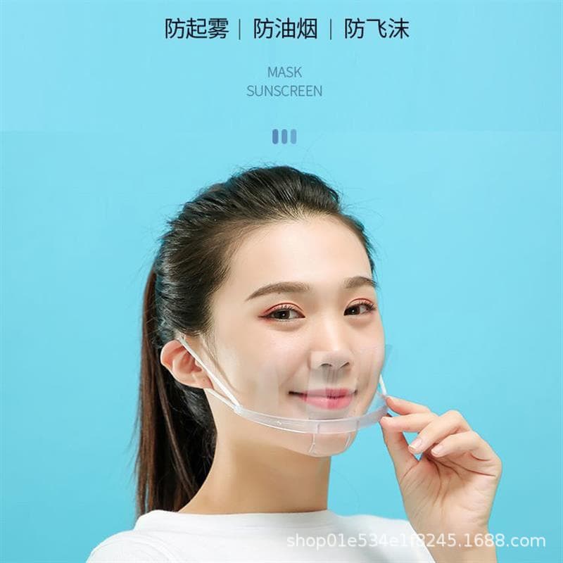 Transparent catering mask, upgraded version, anti-fog catering artifact, Yiwu factory direct supply, large quantity, excellent price, anti-oil splash