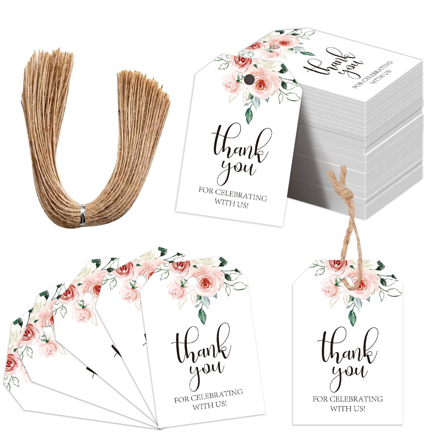 New style thank you hanging card clothing dessert hanging tag paper card cross-border thank you label wholesale gift card