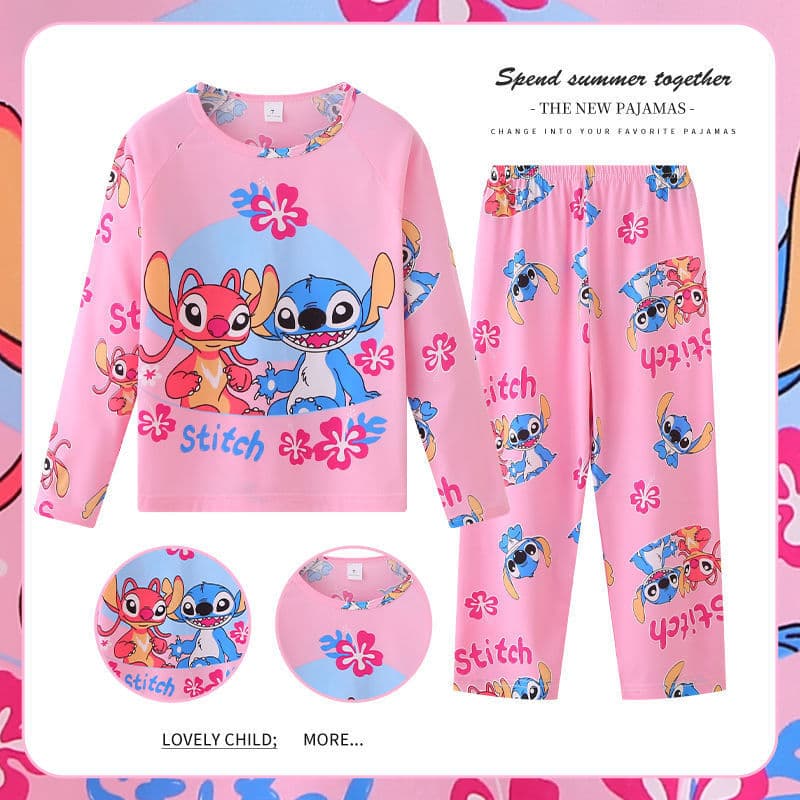 Girls' Pajamas Spring Autumn Long Sleeve Thin Style for Older Kids Cute Cartoon Kuromi Baby Children's Homewear Set