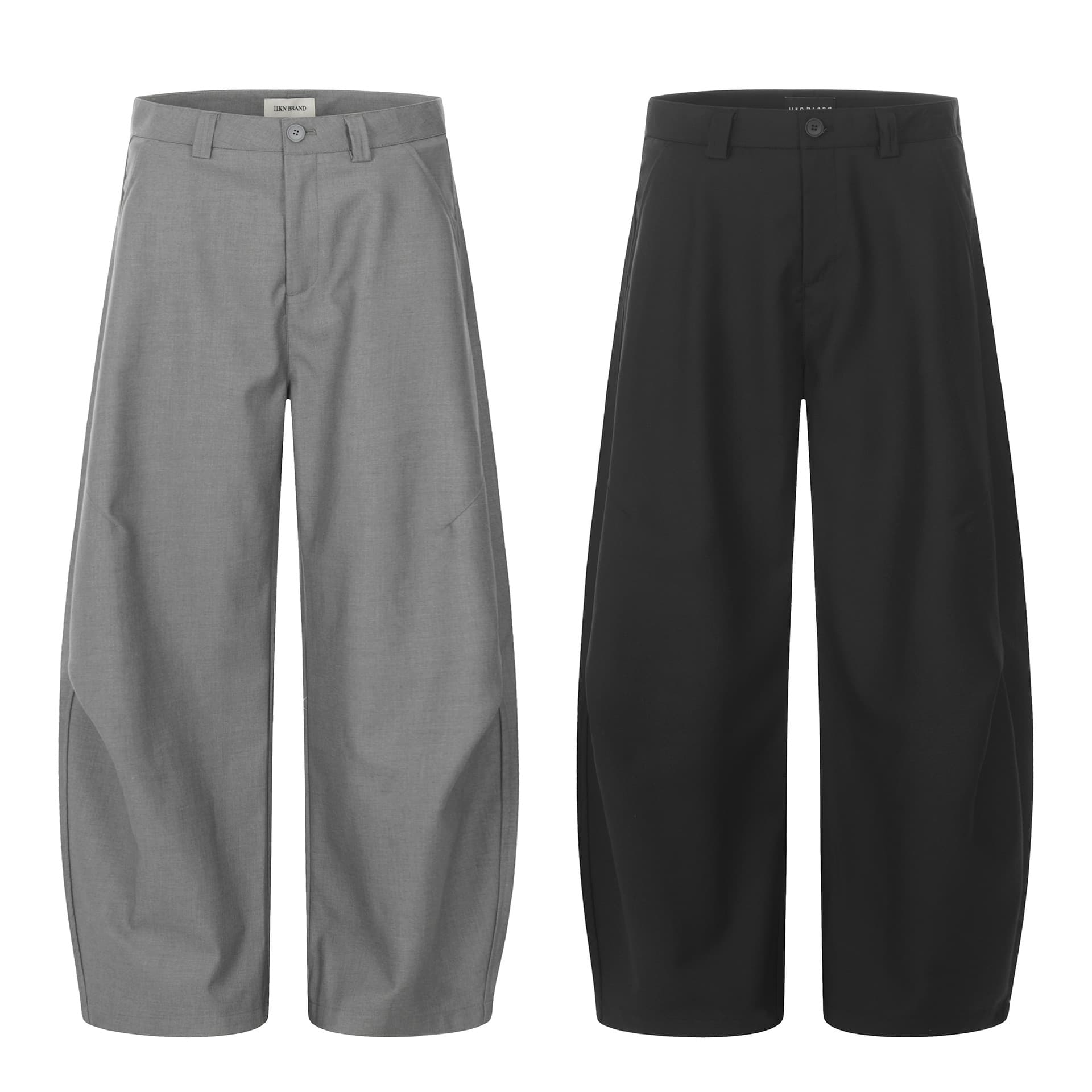 Casual American High Street Trousers Men Women Loose Pleated Knife Edge Simple Design Sensation Workwear Pants Straight Leg