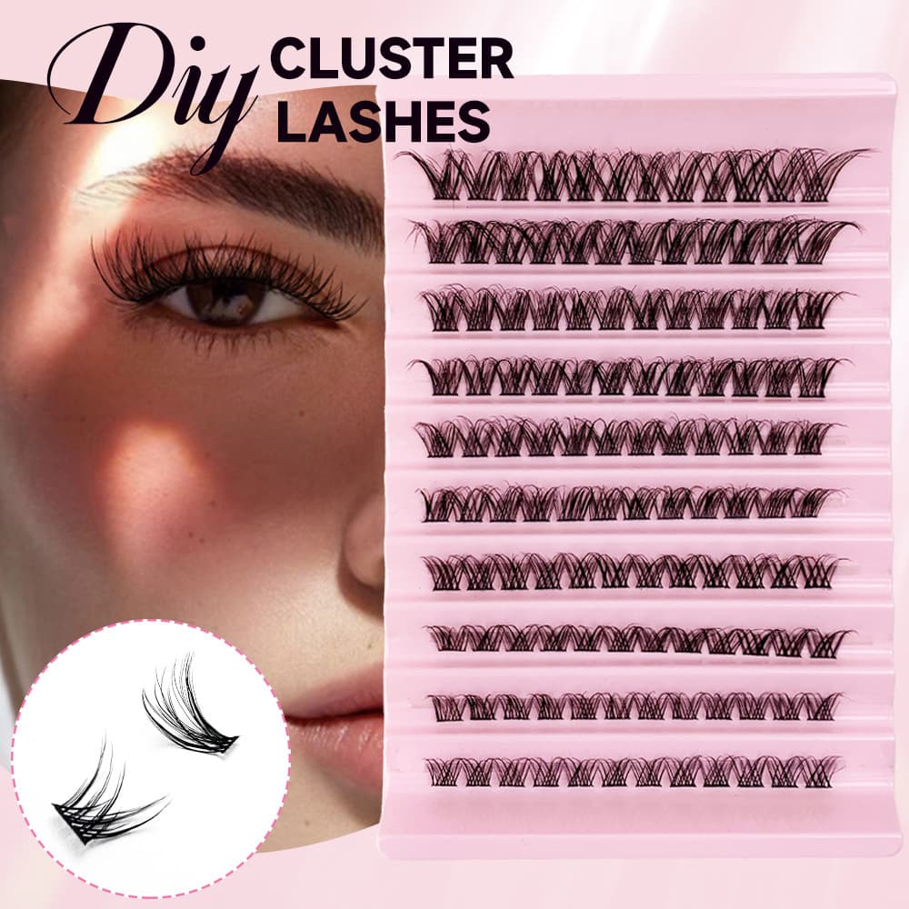 DIY Segment Lashes 10-Row Mixed Pack Self-Lashing Stable Supply New Cross-Border Single Cluster False Eyelashes