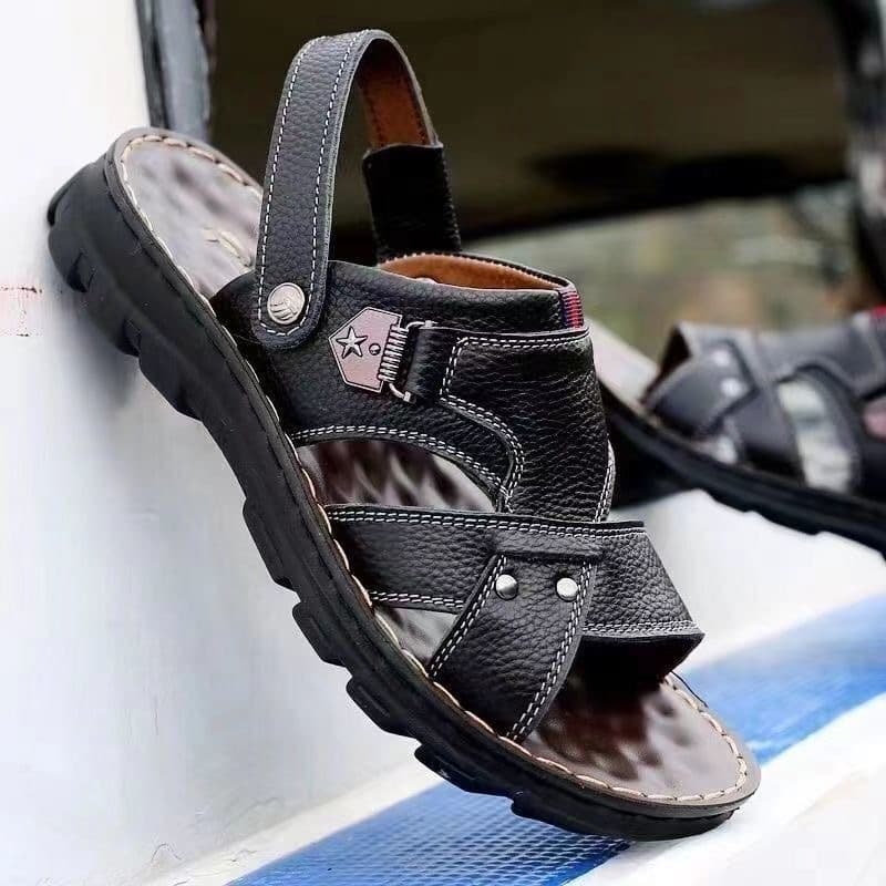 Summer Men's Sandals Soft Bottom Anti-Slip Slippers Casual Two-Purpose Beach Work Direct Sale PVC Material Comfortable Shoes