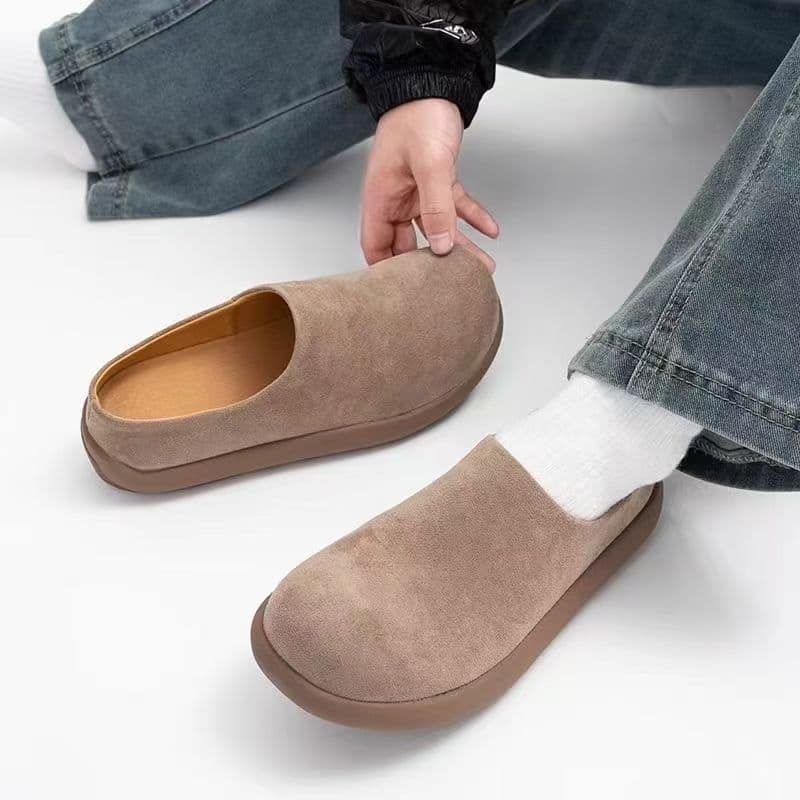 New Birkenstock Shoes for Men, Old Money Style, Casual Retro, Spring and Summer Season, Office Full-Coverage Half-Slippers for Outdoor Wear