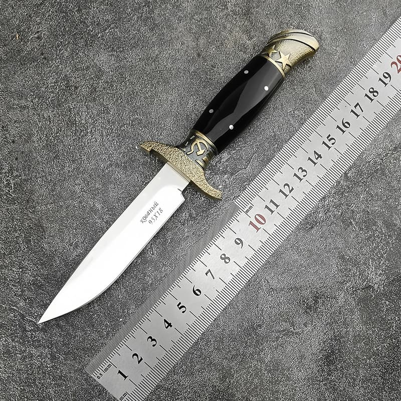Russian Patriot Generation III Outdoor Self-Defense Survival Knife Portable Tool for Eating and BBQ Small Straight Knife