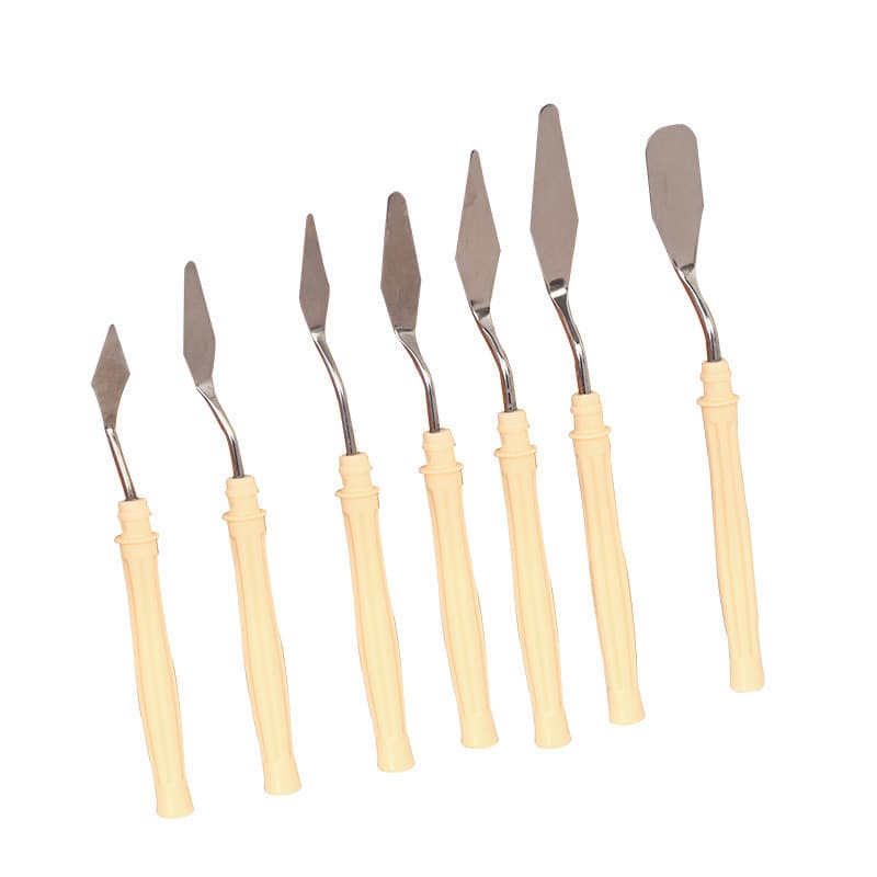 Art scraper, acrylic gouache paint scraper, plastic solid wood painting scraper set, oil painting scraper