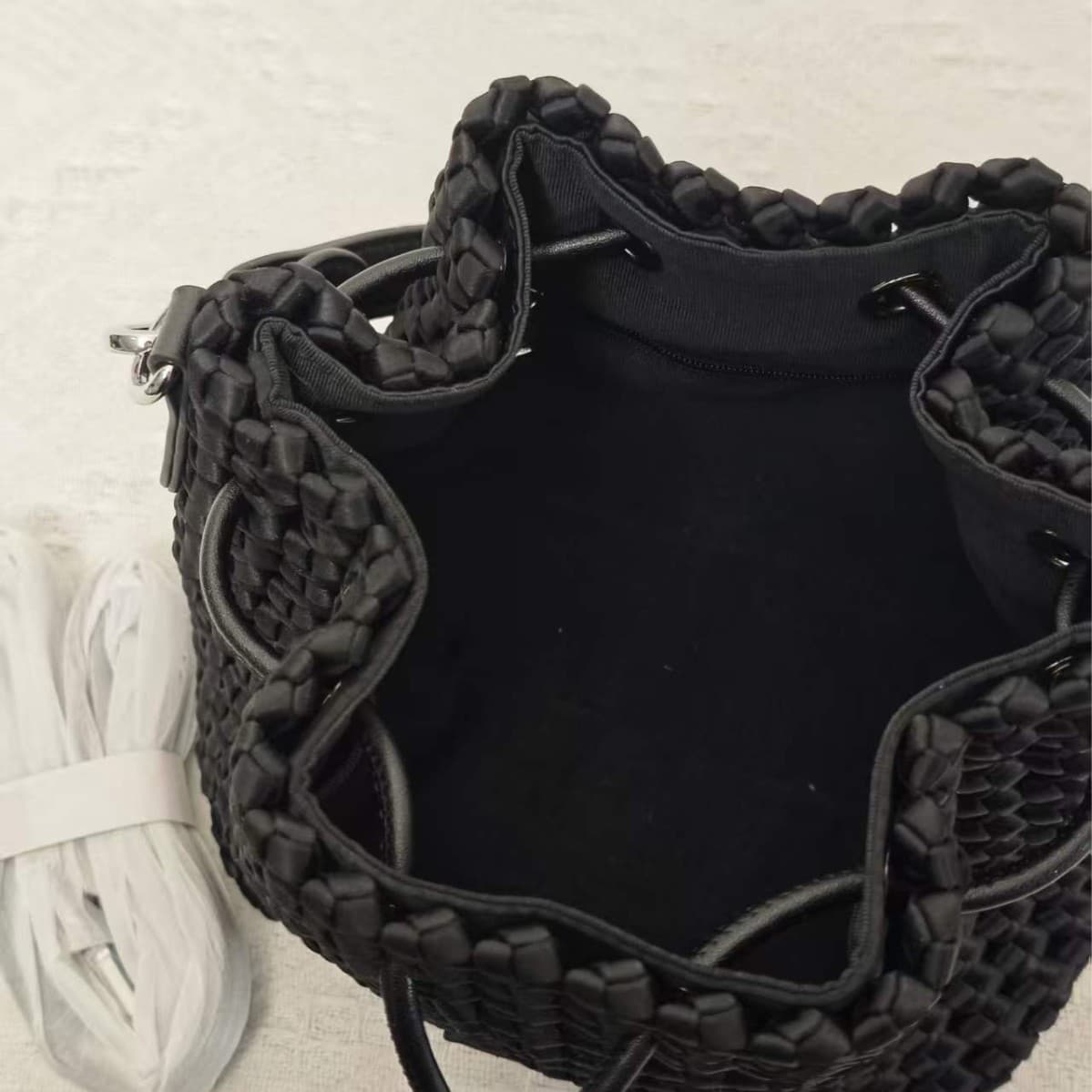 Fashionable Mini Shopping Bag TB Diamond Grid Roaming Women's Purse Soft Leather Tote Bag with Mobile Phone Pocket And Dig Bag