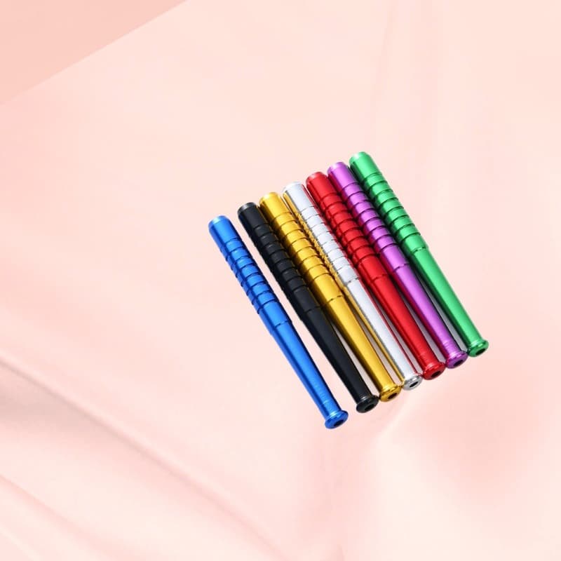 Hot Selling for Export ~ Metal Snuff Pipe Torch Aluminum Alloy Portable Pipe Aluminum Mouthpiece Stock Wholesale
