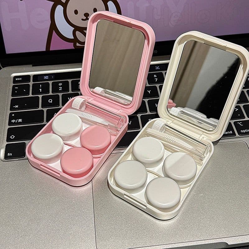 Hello Kitty contact lens case, cute and girly contact lens case, portable double case for storage.