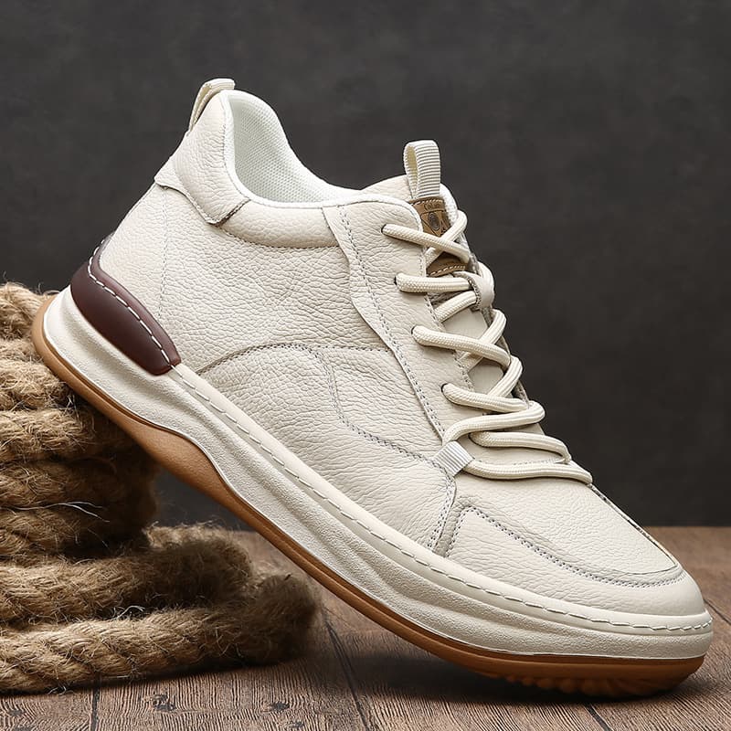20631-5 Men's High-Top Casual Clown Shoes, Versatile Casual Shoes, New Style, Top Layer Cowhide Leather Men's Shoes