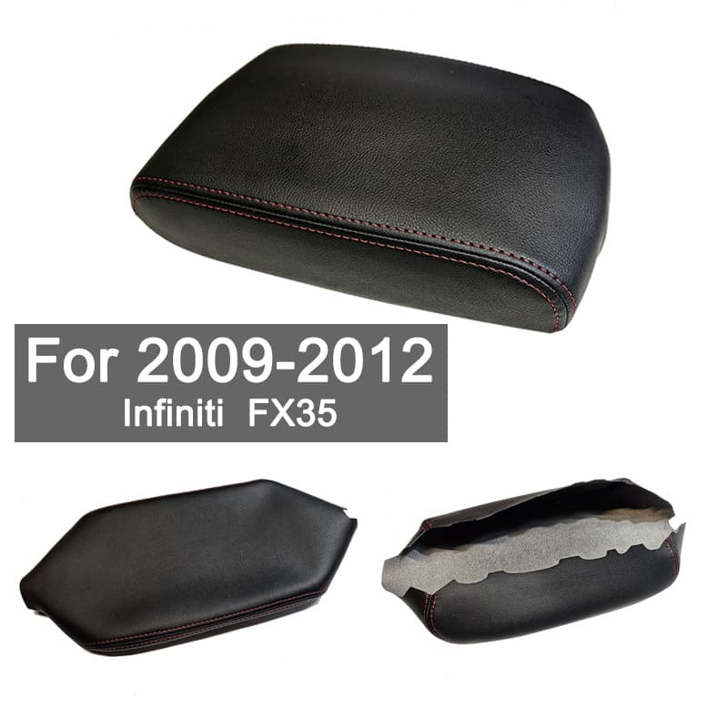 Suitable for Infiniti FX35 2009-2012 Armrest Box Cover Wrapping Console Cover Leather Cover Armrest Leather