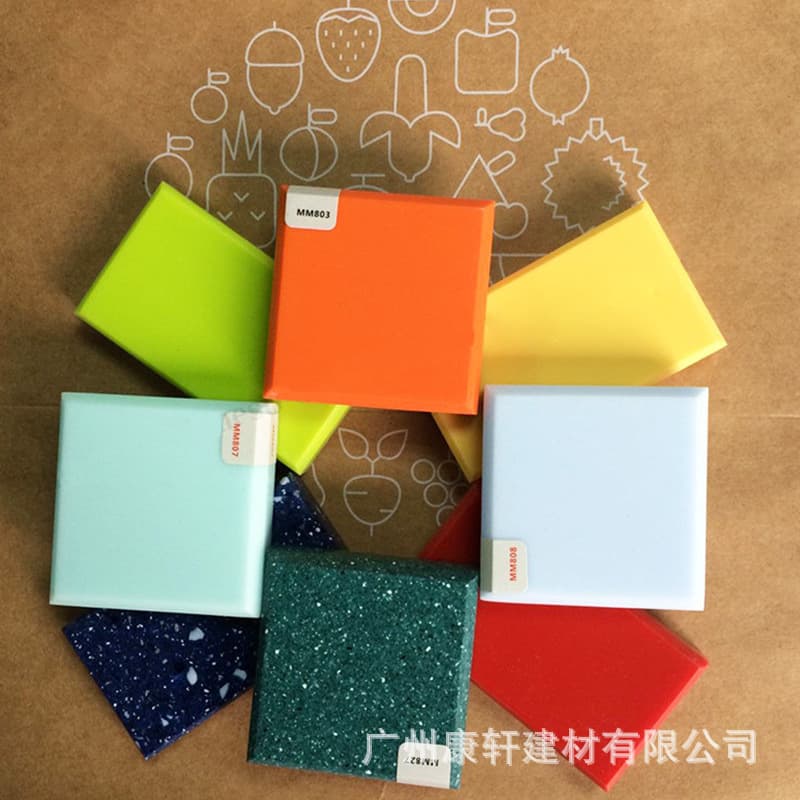 Guangdong Manufacturer Hot-Bent Curved Artificial Stone, Corian Pure Acrylic, Cylinder Veneer Stone