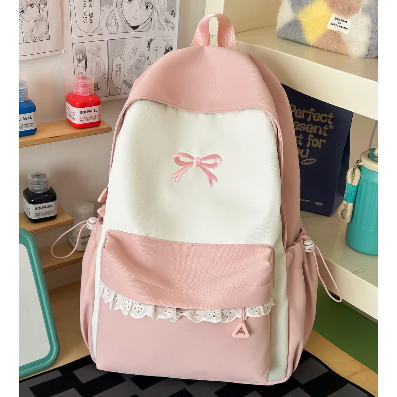 Large-Capacity Waterproof Backpacks for Junior High and High School Girls, Versatile and Stylish Student Bags, Casual Bags