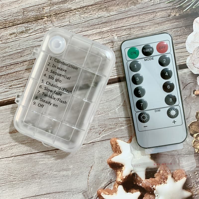 RGB 8-Function 3x AA Waterproof Battery Holder LED String Transparent Battery Case 3-Cell Battery Compartment