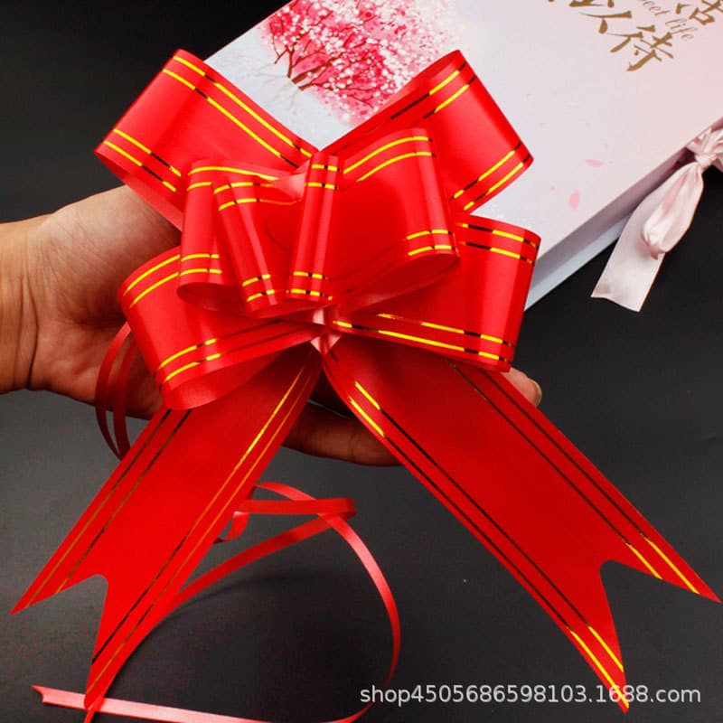 Wedding car mirror streamers, floral decorations, large 50cm bows, gift fruit basket ribbons, bouquet ribbon wholesale