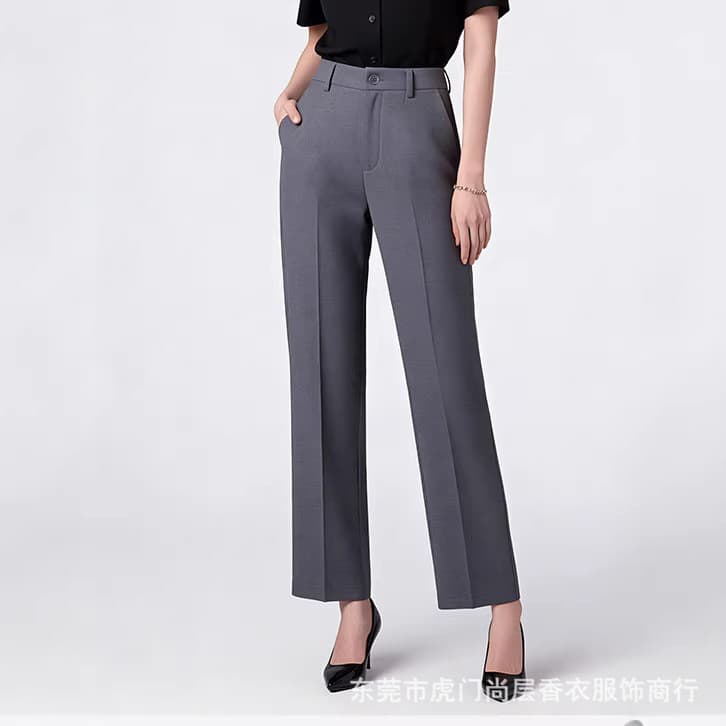 Spring and summer business professional suit trousers women's straight-leg formal trousers slim and versatile work clothes trousers