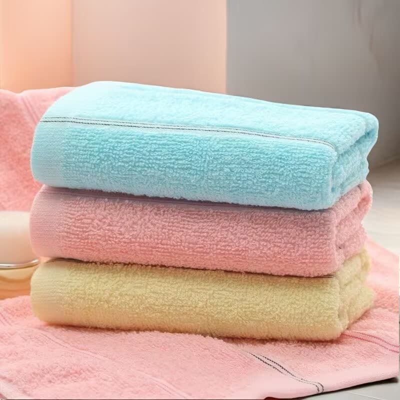 Color Stripe Towel Wholesale, Home Absorbent Soft Adult Face Towel Cotton, Labor Protection Bath Pool Bathing Stall Towel