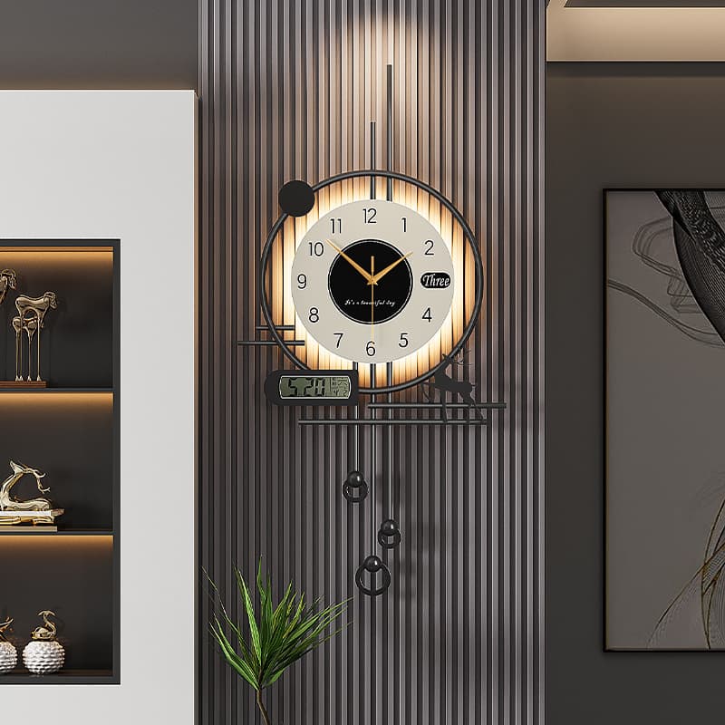 2025 New Creative Luxury Wall Clock - Modern Minimalist Style, Silent Wall-Mounted Clock for Living Room