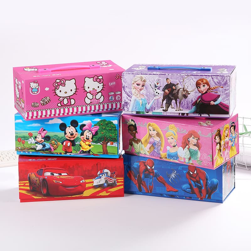 Cartoon painting 54-color watercolor set children's painting crayon combination upgraded boxed painting color pen stationery learning