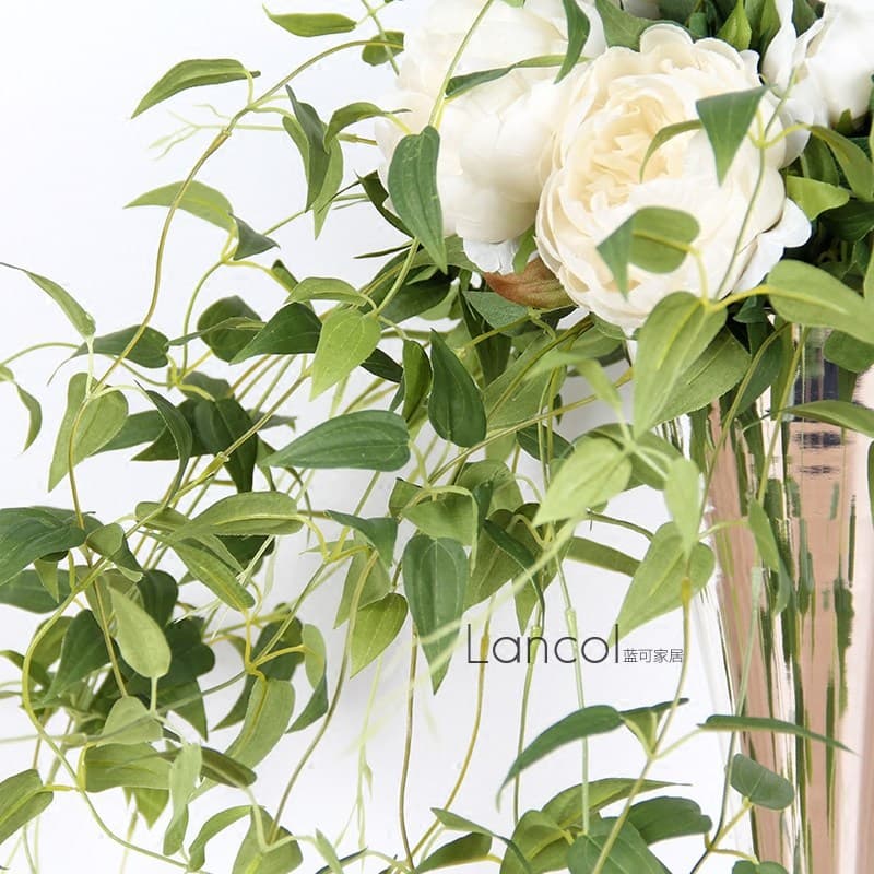 Lancol Artificial Green Vine Leaves Home Decoration Faux Flowers Foliage