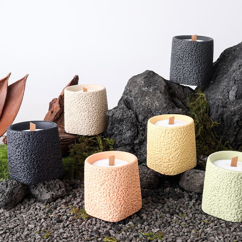 Candle Cup Empty Candle Container Scented Candle Cup Romantic Fragrance Gift Direct Factory Creative Cement