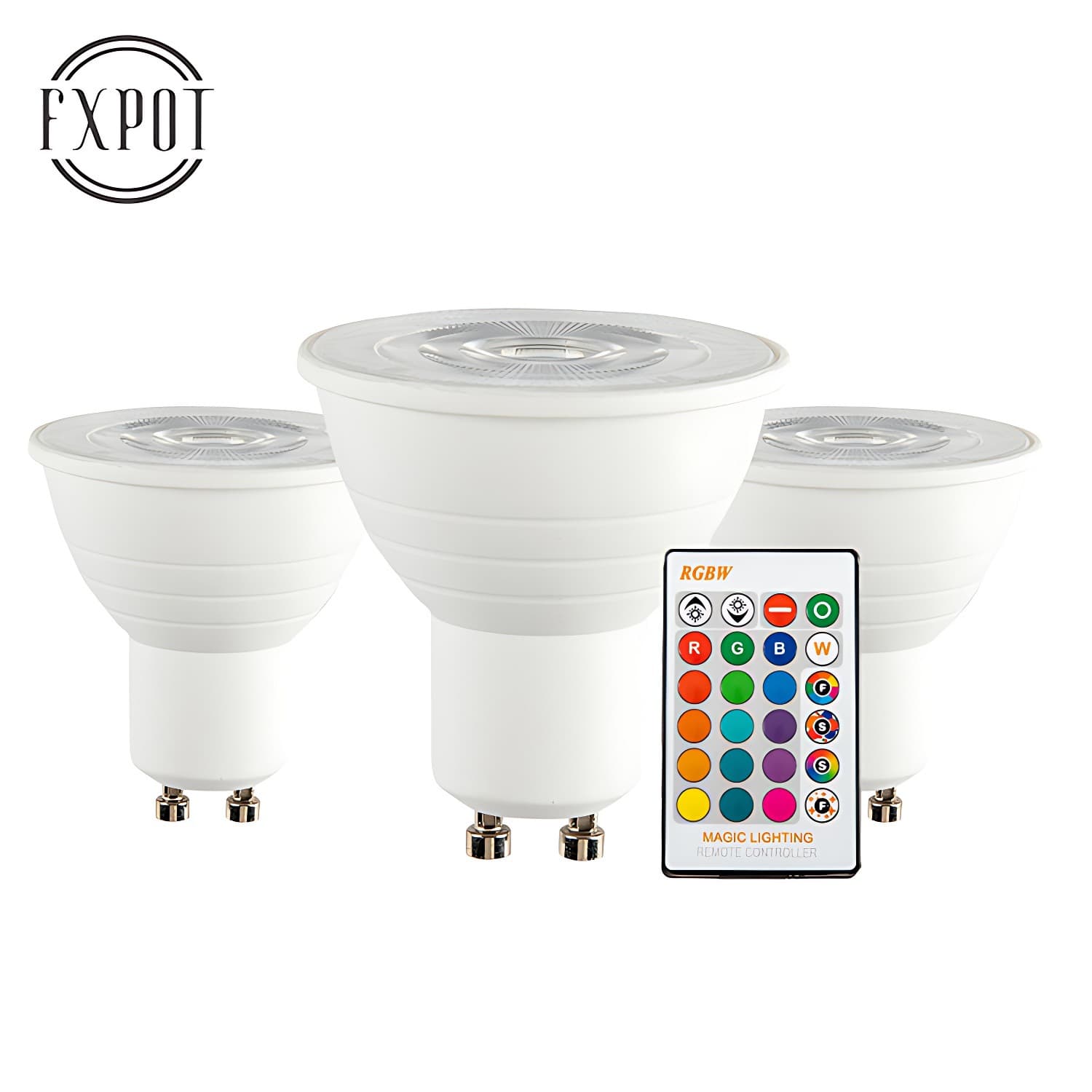 Source Factory LED RGBW Lamp Cup Plastic-Clad Aluminum Lamp Cup Plastic-Clad Aluminum Lamp Cup Remote Control Light GU10