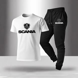 T-Shirt Set Casual Sports Set for Men, Summer Stylish Loose Pants, Trendy Two-Piece Men's Outfit