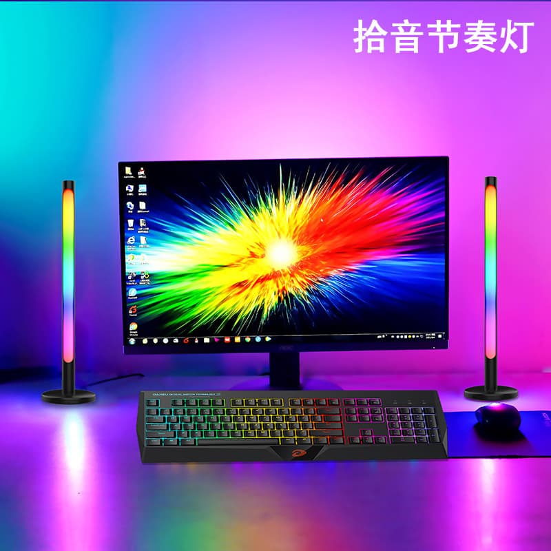 Instagram-style Music Audio Pickup Light - Gaming Computer Desktop/Bedside Atmosphere Rhythm Color Light, USB Sound Control Rhythm Internet Famous Light