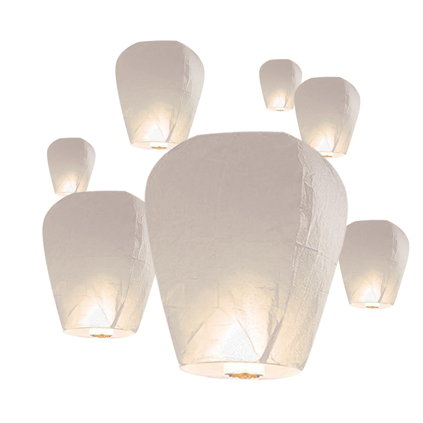 Export Kongming Lanterns, Wishing Lanterns, White Oval Flame-Retardant Paper Lanterns (Chinese Paper Lanterns)