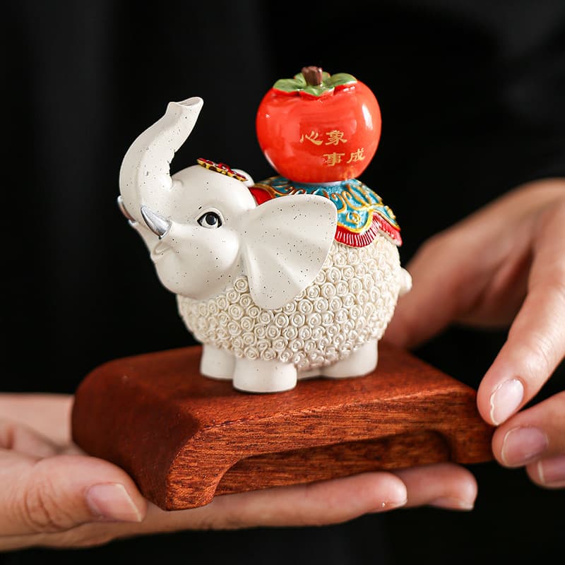 Mascot Elephant Pig Figurine Premium Niche Office Desk Workspace Decor Housewarming Grand Opening Birthday Gift