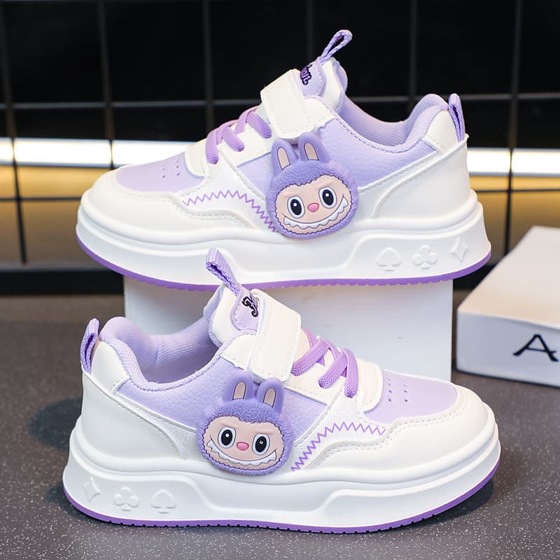Girls' Low-Top Board Shoes, Mid-Large Child White Sneakers 2025 Spring New Style Little Girl Casual Shoes Fashionable Versatile Children's Shoes