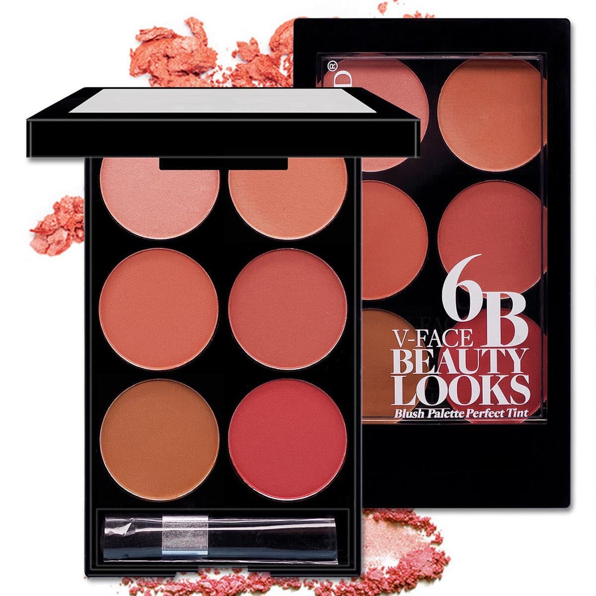 Cross-border Six-Color Blush & Contour Palette Makeup Lazy Palette Fine Skin-Friendly Brightening Highlighter Matte Eyeshadow Palette