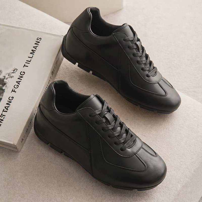 Men's German Training Shoes with 6cm Internal Height Increase, Vintage Suede, High-End Feel, Boxing Training Shoes, British Style Thin-Soled Casual Shoes 6285