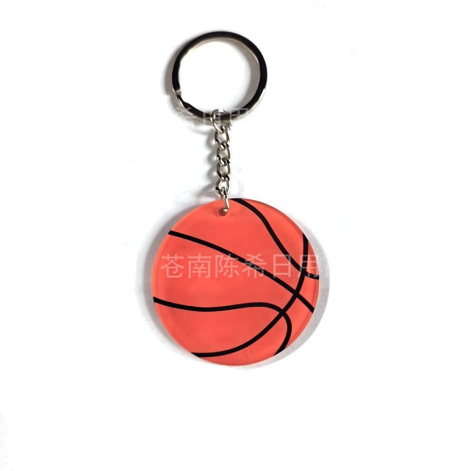 Creative Acrylic Keychain for Soccer, Baseball, Basketball, Volleyball, Beach Ball, and Rugby