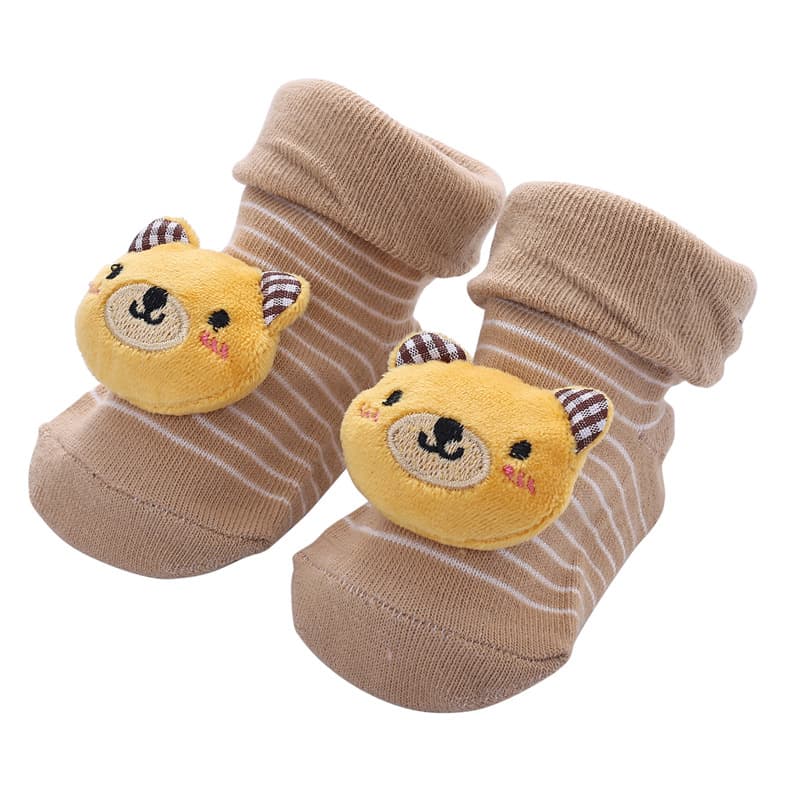 [55 Styles to Choose] Cartoon Non-Slip Floor Baby Infant Socks Export Plush 3D Kids Socks