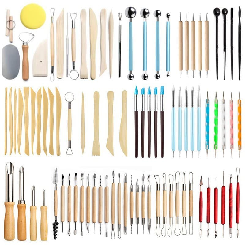 Cross-border Multifunctional Clay Tool Set Pottery 5-Piece Soft Clay Trimming Tools DIY Sculpting Modeling Tools