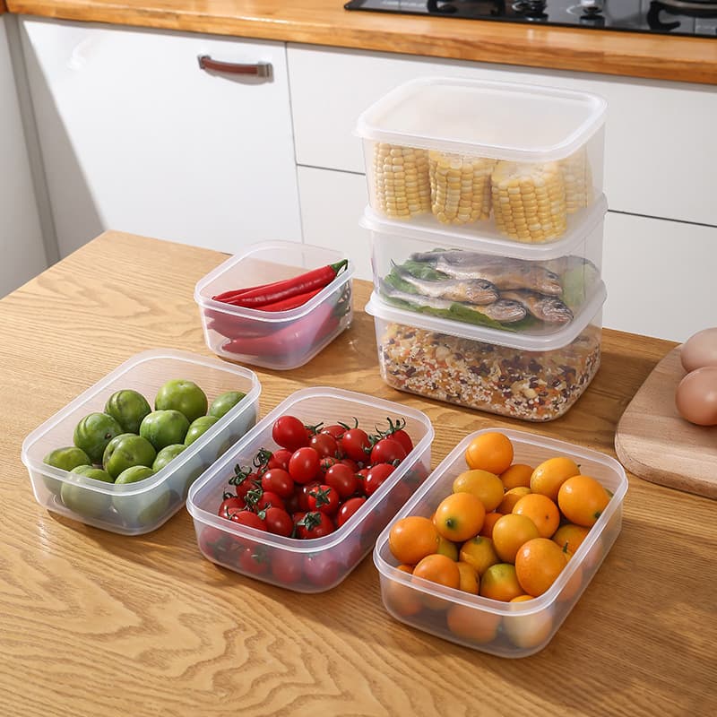 New large-capacity refrigerator storage containers, kitchen food sealable jars, plastic fruit and vegetable organizers wholesale