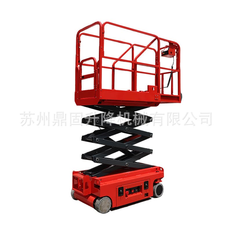 Fully self-propelled lift small electric mobile scissor type aerial work vehicle customized electric scissor type
