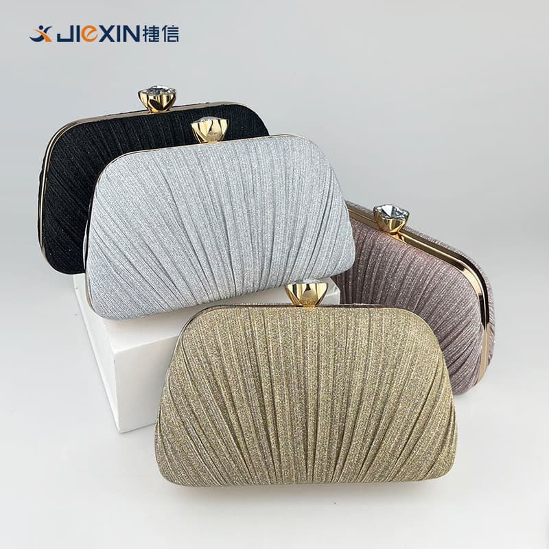 Crossbody dinner bag, banquet bag, pleated clutch, elegant ladies' clutch, crossbody dress party cheongsam evening bag
